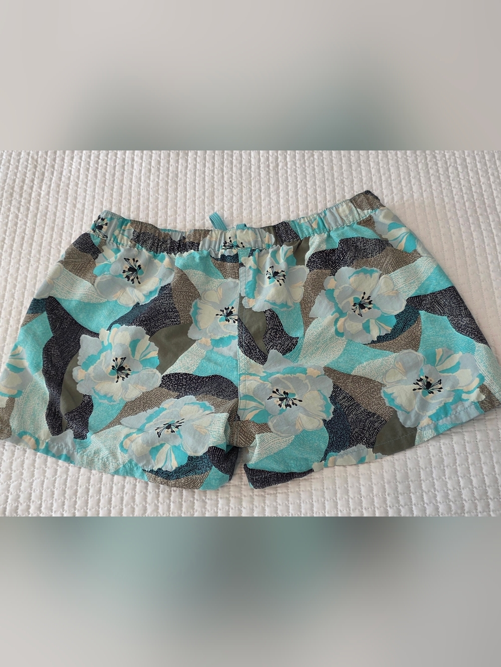Patagonia Floral Print Turquoise Women’s Hiking Shorts